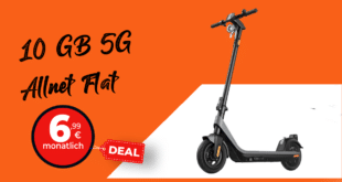 NIU KQi2 Pro E-Scooter für einmalig 29 Euro mit 10GB Allnet Flat nur 6.99 Euro monatlich