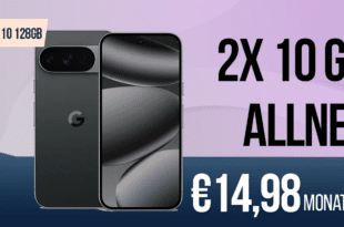 Google Pixel 10 & Google Pixelsnap für einmalig 49 Euro mit 2x 10GB Allnet Flat nur 14.98 Euro monatlich