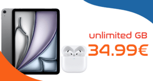 iPad Air 11'' (M4) WiFi & AirPods 4th Generation für einmalig 119 Euro mit unlimited Allnet Flat und 100 Euro Wechselbonus nur 34.99 Euro monatlich