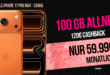 iPhone 17 Pro Max für einmalig 190 Euro mit 100GB Allnet Flat (Telekom bis zu 300 Mbit/s) und 120 Euro Cashback nur 59.95 Euro monatlich
