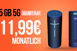 Ultimate Ears Boom 4 für einmalig 15 Euro mit 75GB Allnet Flat und 150 Euro Wechselbonus nur 11.99 Euro monatlich