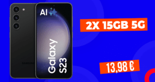 Samsung Galaxy S23 mit 2x 15GB Allnet Flat nur 13.98 Euro monatlich