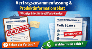 Vertragszusammenfassung und Produktinformationsblatt: Das sollten Mobilfunk-Kunden unbedingt wissen