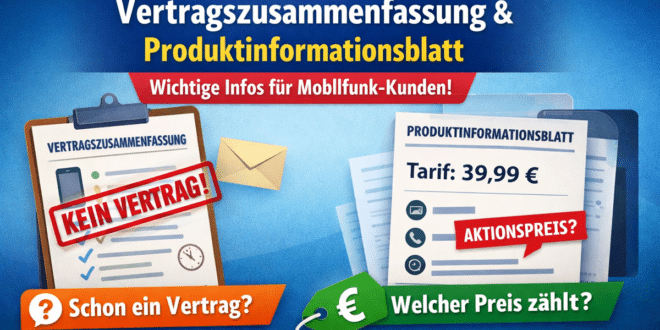 Vertragszusammenfassung und Produktinformationsblatt: Das sollten Mobilfunk-Kunden unbedingt wissen
