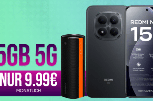 Xiaomi Redmi Note 15 Pro+ (PlusVersion) & Xiaomi Sound Party für einmalig 180 Euro mit 15GB Allnet Flat nur 9.99 Euro monatlich