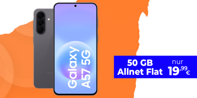 Samsung Galaxy A57 mit 50GB Allnet Flat nur 19.99 Euro monatlich