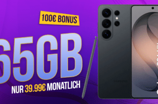 Samsung Galaxy S26 Ultra 512GB mit Gutscheincode für einmalig 289 Euro mit 65GB Allnet Flat und 100 Euro Wechselbonus nur 39.99 Euro monatlich