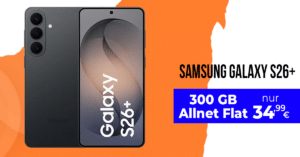 Samsung Galaxy S26 Plus (S26+) für einmalig 159 Euro mit 300GB Allnet Flatrate nur 34.99 Euro monatlich