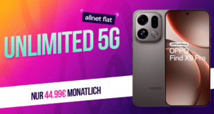 OPPO Find X9 Pro für einmalig 259 Euro mit Vodafone unlimited Allnet Flat und 100 Euro Wechselbonus nur 44.99 Euro monatlich