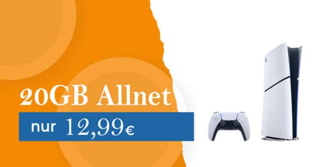 Sony Playstation 5 Slim Digital Edition PS5 für einmalig 29 Euro mit 20GB Allnet Flat nur 12.99 Euro monatlich