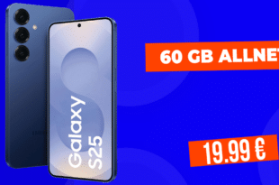 Samsung Galaxy S25 für einmalig 40 Euro mit 60GB Allnet Flat nur 19.99 Euro monatlich