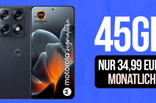 Motorola Signature 512GB mit Voucher für einmalig 39 Euro mit 45GB Allnet Flat und 100 Euro Wechselbonus und 75 Euro Cashback nur 34.99 Euro monatlich
