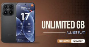 Xiaomi 17 512GB mit o2 unlimited on demand nur 34.99 Euro monatlich