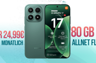 Xiaomi 17 für einmalig 190 Euro mit 80GB Allnet Flat nur 24.99 Euro monatlich