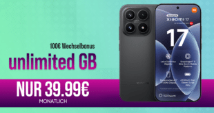 Xiaomi 17 mit Vertrag - 512GB einmalig 100 Euro mit Vodafone unlimited Allnet Flat nur 39.99 Euro monatlich