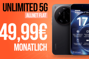 Xiaomi 17 Ultra 1TB für einmalig 250 Euro mit o2 unlimited Allnet Flat nur 49.99 Euro monatlich