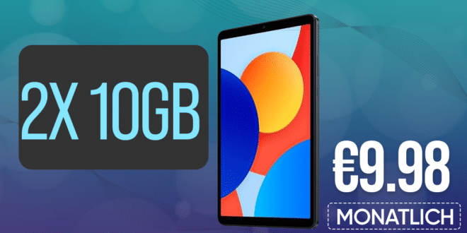 Xiaomi Redmi Pad SE 8.7 mit 2x 10GB Allnet Flat nur 9.98 Euro monatlich