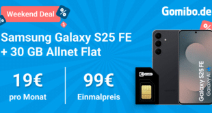 Samsung Galaxy S25 FE mit Voucher für einmalig 79 Euro mit 30GB Allnet Flat 19.00 Euro monatlich -kein Anschlusspreis