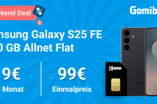Samsung Galaxy S25 FE mit Voucher für einmalig 79 Euro mit 30GB Allnet Flat 19.00 Euro monatlich -kein Anschlusspreis