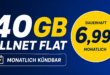 40GB Allnet Flat dauerhaft für 6.99 Euro monatlich - monatlich kündbar