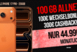 iPhone 17 Pro für einmalig 399 Euro mit 100GB Allnet Flat und 300 Euro Cashback und 100 Euro Wechselbonus nur 44.99 Euro monatlich