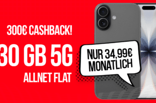 iPhone 17 512GB für einmalig 249 Euro mit 100GB Allnet und 120 Euro Cashback nur 34.98 Euro monatlich