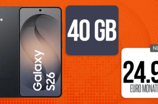 Samsung Galaxy S26 für einmalig 129 Euro mit 40GB Allnet Flatrate nur 24.99 Euro monatlich