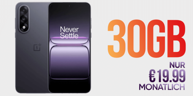 OnePlus Nord 5 512GB für einmalig 19 Euro mit 30GB Allnet Flat nur 19 Euro monatlich