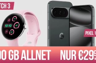 Google Pixel 10 Pro & Pixel Watch 3 für einmalig 89 Euro mit 100GB Allnet Flatrate nur 29.99 Euro monatlich