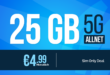 25GB Allnet Flat für dauerhaft nur 4.99 Euro monatlich