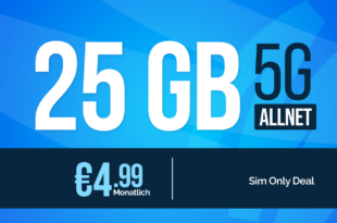 25GB Allnet Flatrate für dauerhaft nur 4.99 Euro monatlich
