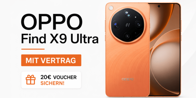 OPPO Find X9 Ultra mit Vertrag: Jetzt vormerken & 20€ Gomibo-Voucher sichern!
