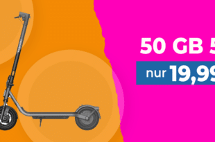 Xiaomi Electric Scooter 6 Lite für einmalig 79 Euro mit 50GB Allnet Flat und 125 Euro Wechselbonus nur 19.99 Euro monatlich
