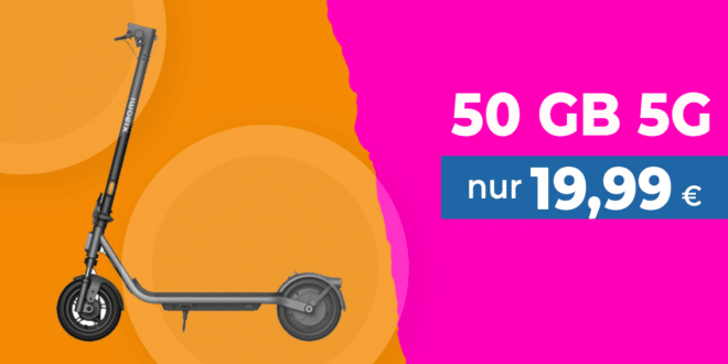 Xiaomi Electric Scooter 6 Lite für einmalig 79 Euro mit 50GB Allnet Flat und 125 Euro Wechselbonus nur 19.99 Euro monatlich