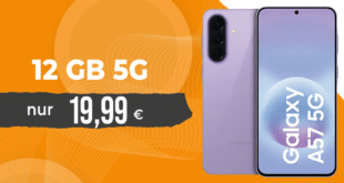 Samsung Galaxy A57 256GB für einmalig 49 Euro mit 12GB Allnet Flat (+50GB Depot) nur 19.99 Euro monatlich