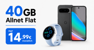 Google Pixel 10 & Google Pixel Watch 3 LTE für einmalig 99 Euro mit 40GB Allnet Flat nur 14.99 Euro monatlich