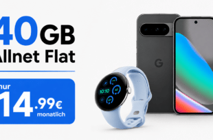 Google Pixel 10 & Google Pixel Watch 3 LTE für einmalig 99 Euro mit 40GB Allnet Flat nur 14.99 Euro monatlich
