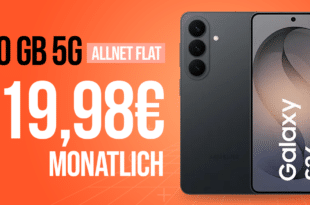 Samsung Galaxy S26 für einmalig 109 Euro (Einsendung Altgerät) mit 20GB Allnet (+10GB extra SIM) nur 19.98 Euro monatlich