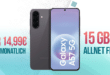 Samsung Galaxy A57 für einmalig 59 Euro mit 15GB Allnet Flat nur 14.99 Euro monatlich