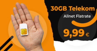 30GB Telekom Allnet Flat nur 9.99 Euro monatlich - kein Anschlusspreis