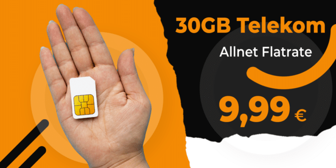30GB Telekom Allnet Flat nur 9.99 Euro monatlich - kein Anschlusspreis