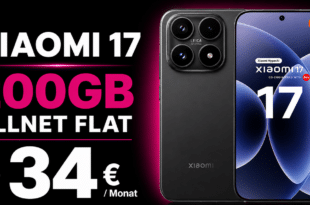 Xiaomi 17 512GB mit Voucher für einmalig 139 Euro mit 200GB Allnet Flat nur 34.00 Euro monatlich