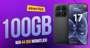 Xiaomi 17 Ultra für einmalig 289 Euro mit 100GB Allnet Flat und 125 Euro Wechselbonus nur 44.95 Euro monatlich