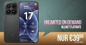Xiaomi 17 für einmalig 89 Euro mit o2 Unlimited On Demand (10GB+ pro Tag) nur 39.99 Euro monatlich
