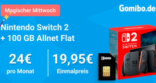 Nintendo Switch 2 für 19.95€ und 30€ Cashback mit 100GB Allnet Flat nur 24 Euro monatlich