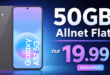 Samsung Galaxy A57 für einmalig 29 Euro mit 50GB Allnet Flat nur 19.99 Euro monatlich