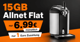 Bierzapfanlage Beer Master mit 15GB Allnet Flat nur 6.99 Euro monatlich