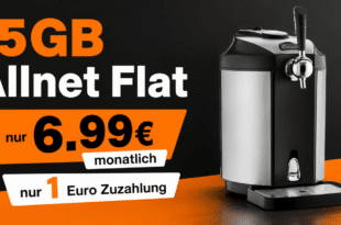 Bierzapfanlage Beer Master mit 15GB Allnet Flat nur 6.99 Euro monatlich