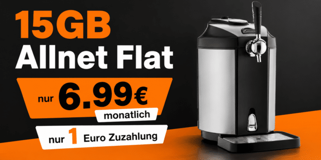 Bierzapfanlage Beer Master mit 15GB Allnet Flat nur 6.99 Euro monatlich