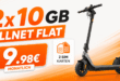 Niu KQI2 Pro E-Scooter mit 2x10GB Allnet Flat nur 9.98 Euro monatlich